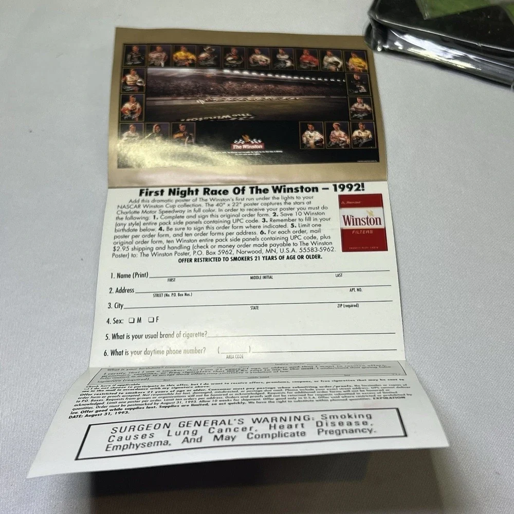 VINTAGE THE WINSTON NASCAR SET OF LIGHTERS 1993 PROMOTIONAL Cigarette‎ Item